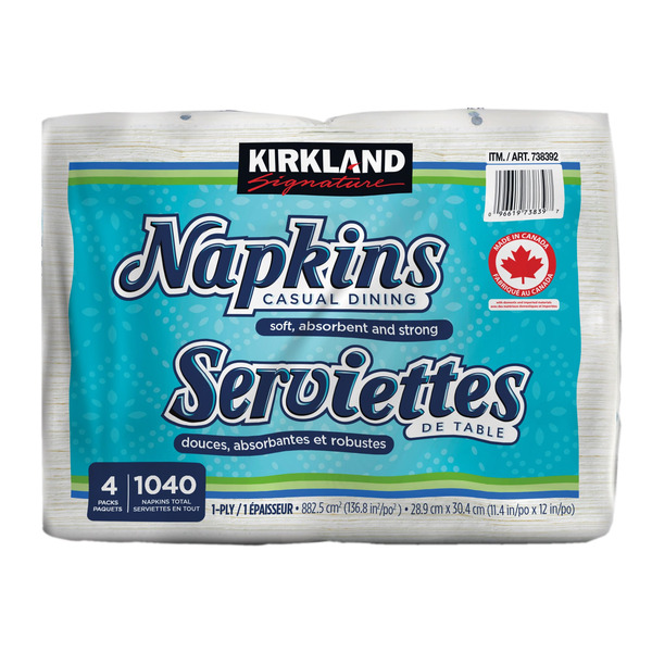 Costco Kirkland Signature Casual Dining Napkins Same-Day Delivery ...