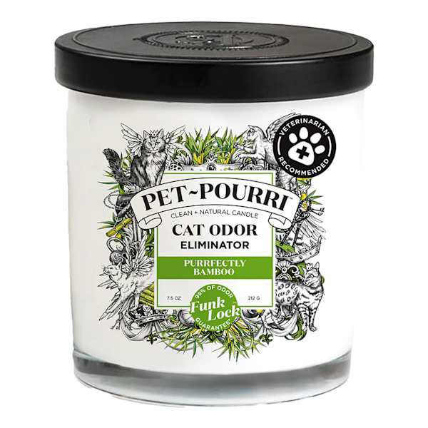 National Brand Pet Pourri Purrfectly Bamboo Candle, 7.5oz