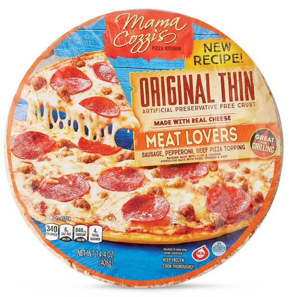 Mama Cozzi's Pizza Kitchen Original Thin Meat Lovers Pizza Same