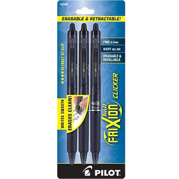 Pilot 31468 Blue Ink Fine Point FriXion Ball Clicker Gel Pen