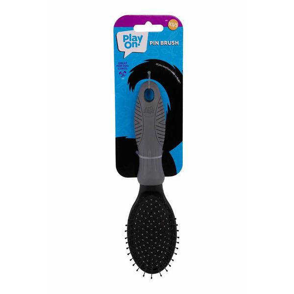 Play On Dog Grooming Pin Brush, Small