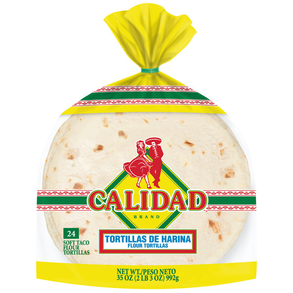 Calidad Flour Tortillas, Soft Taco Size, 24 Count