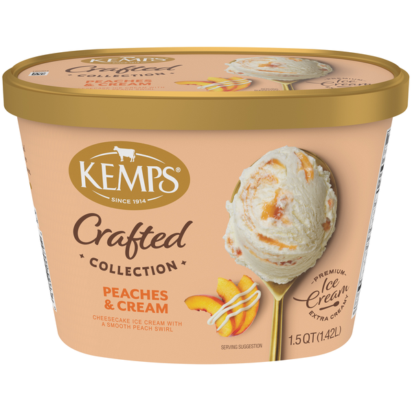 Kemps Simply Crafted Peaches N' Cream Premium Ice Cream Same-Day