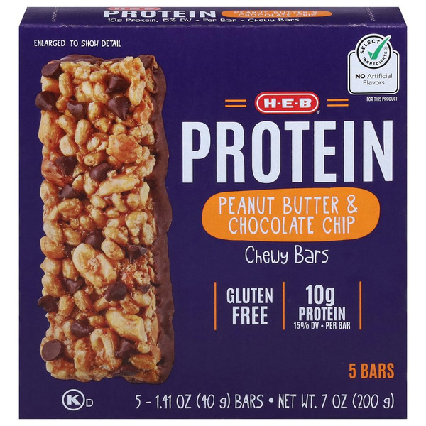 Select Ingredients H-E-B H-E-B Select Ingredients Protein Peanut Butter & Chocolate Chewy ...