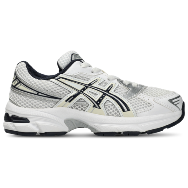 Asics GEL-1130 Girls' Preschool Running Shoes, Size 1.5 - Silver/Navy/White