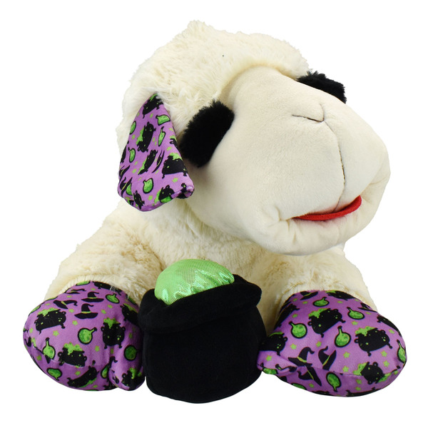 Multipet International Lamb Chop Plush Squeaker Dog Toy - Green & Purple