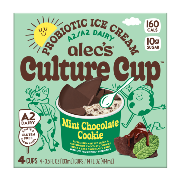 alec's ice cream Culture Cup, Mint Chocolate Cookie, A2 Dairy Same