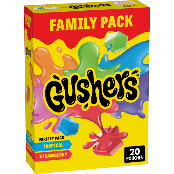 Gushers Tropical and Strawberry Fruit Flavored Snacks Variety Pack