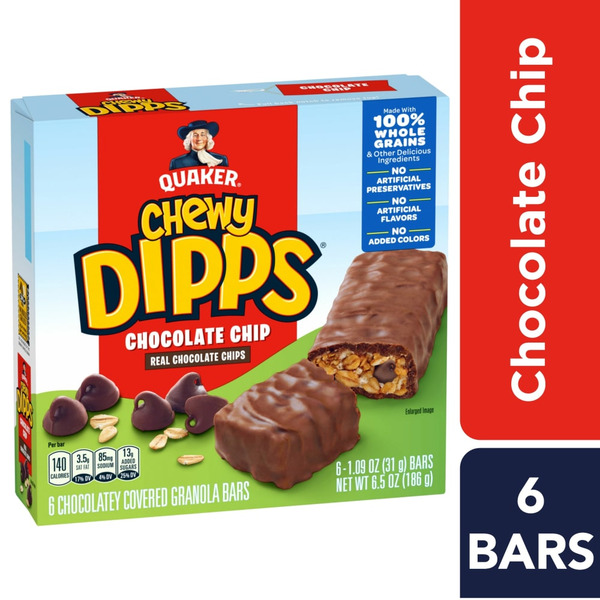 Kroger Quaker Granola Bars, Chocolate Chip, Chewy Same-Day Delivery or ...