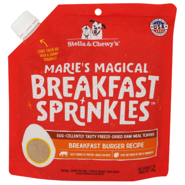 Stella And Chewys Breakfast Burger Recipe Marie's Magical Breakfast Sprinkles Freeze-Dried Raw Meal Topper For Dogs
