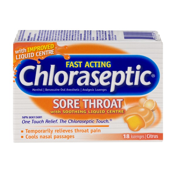 Chloraseptic Citrus Sore Throat Lozenges (18 ct) Instacart