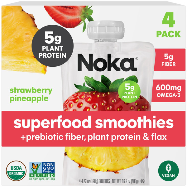 nashi diet ５boxes NOKA Organic Superfood Smoothie, Strawberry Pineapple, Prebiotic