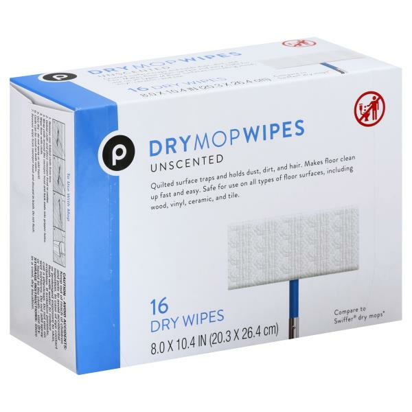 Publix Publix Mop Wipes, Dry, Unscented SameDay Delivery or Pickup