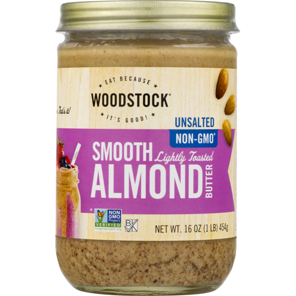 Woodstock Unsalted Smooth Almond Butter (16 oz) from Publix Instacart
