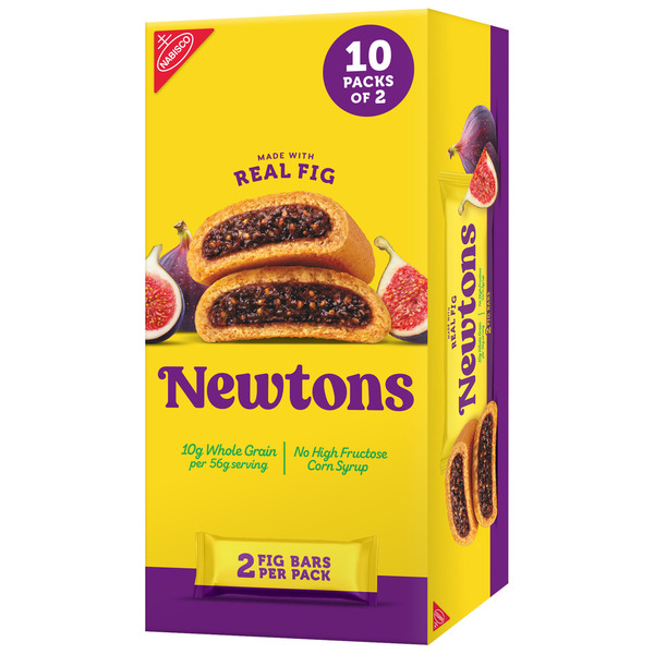 NEWTONS Soft Baked Real Fruit Fig Bars, Fig Cookies, Snack Packs 20 oz