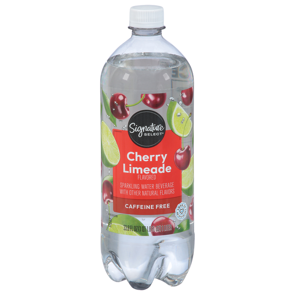 Signature SELECT Sparkling Water Beverage, Caffeine Free, Cherry Limeade