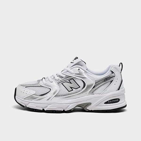 New Balance Kids' Grade School 530 Shoes, Size 6.5, Medium/D Width - White & Natural Indigo