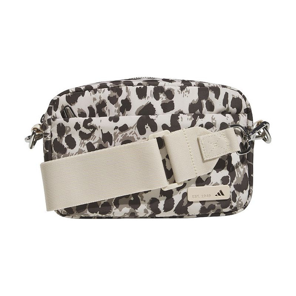adidas Luxe Crossbody Bag - Leopard Crystal Linen-Dark Brown/Crystal Linen Beige