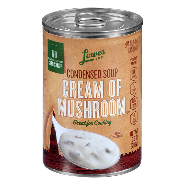 Lowes Foods Condensed Soup, Cream of Mushroom