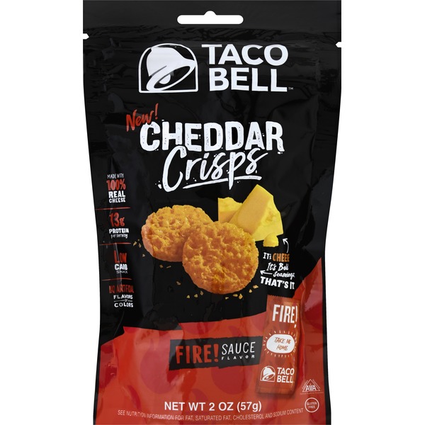 Taco Bell Cheddar Crisps, Fire Sauce Flavor (2 oz) Instacart