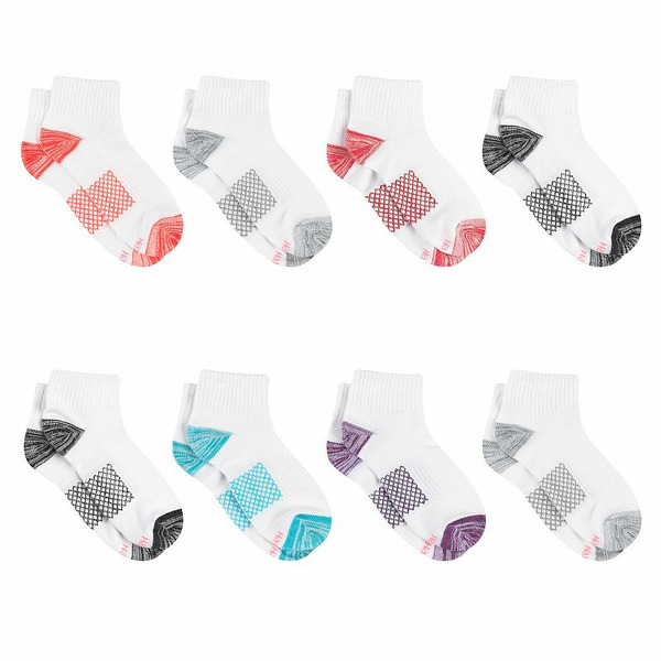 Hanes Women's Hanes 8-Pack Ultimate Cool Comfort Breathable Ankle Socks, Size: 9-11, Multicolor