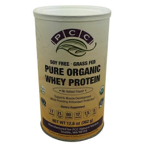 PCC Soy Free Pure Organic Whey Protein Dietary Supplement (12.8 oz