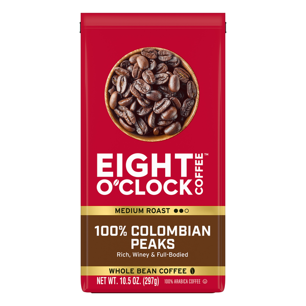 Eight O'Clock Colombian Peaks Whole Bean Coffee Same-Day Delivery