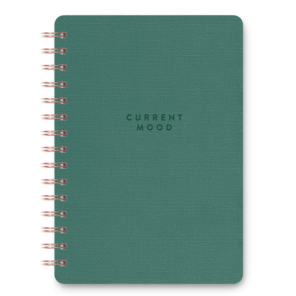 Studio Oh! Agatha Current Mood Notebook, 8-1/4 x 6-1/4 in, 288 Pages - Hunter Green