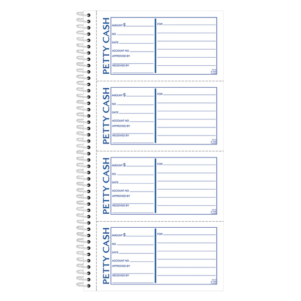 Adams ABF SC1156 2.75" x 5"  Petty Cash 2-Part Carbonless Receipts Book