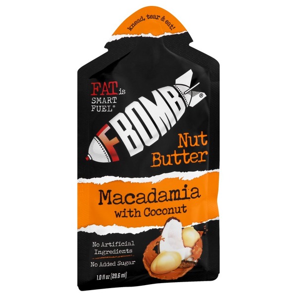 FBOMB Nut Butter Keto Energy Smart Fuel Fat Bombs 10 PACK Macadamia
