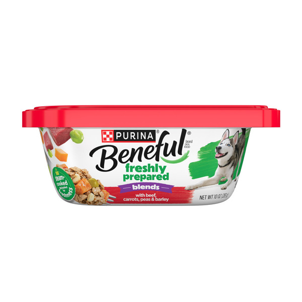 Purina Beneful Freshly Prepared Blends Wet Dog Food With Beef, Carrots, Peas, and Barley