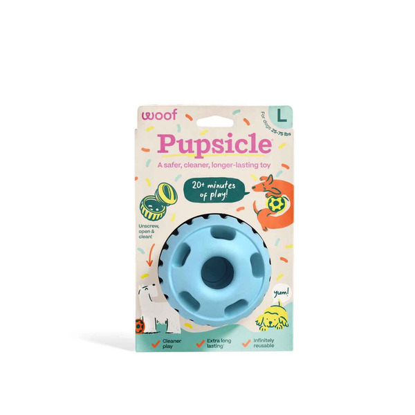 Woof Pet Inc The Party Pupsicle Pet Play Toy, Large - Blue