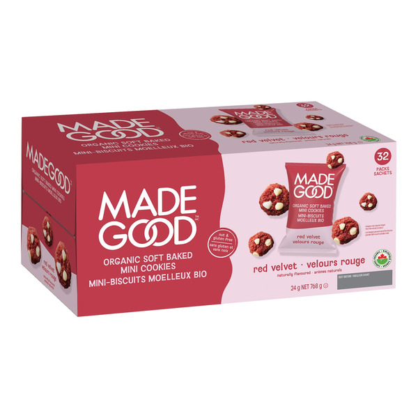 Made Good Red Velvet Cookies, 32 × 24 g Same-Day Delivery | Costco