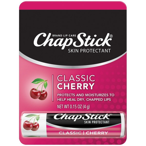 ChapStick Classic Cherry Lip Balm Tube, Flavored Lip Balm for Lip