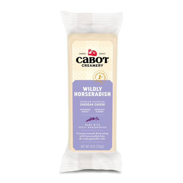 Cabot Wildly Horseradish Cheddar Cheese Block, 8 oz Same-Day
