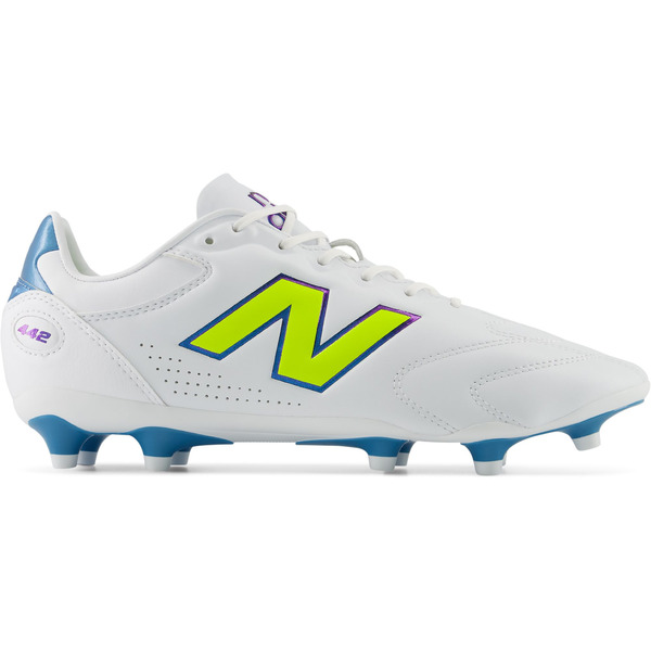 New Balance 442 Pro V3 FG Soccer Cleats, Size M10.5/W12.0, Medium/D - White/Blue/Green