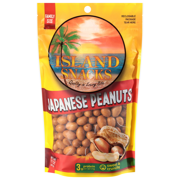 Island Snacks Japanese Peanuts Family Size Same-Day Delivery