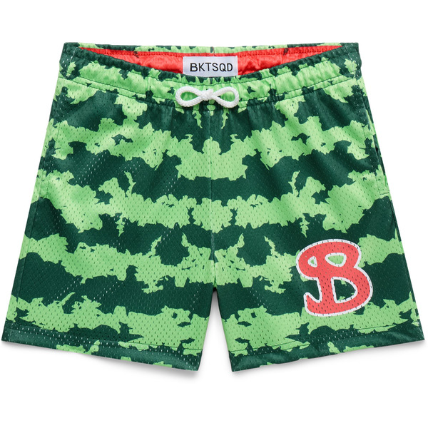 Bucketsquad Youth Watermelon Print Shorts, S - Green