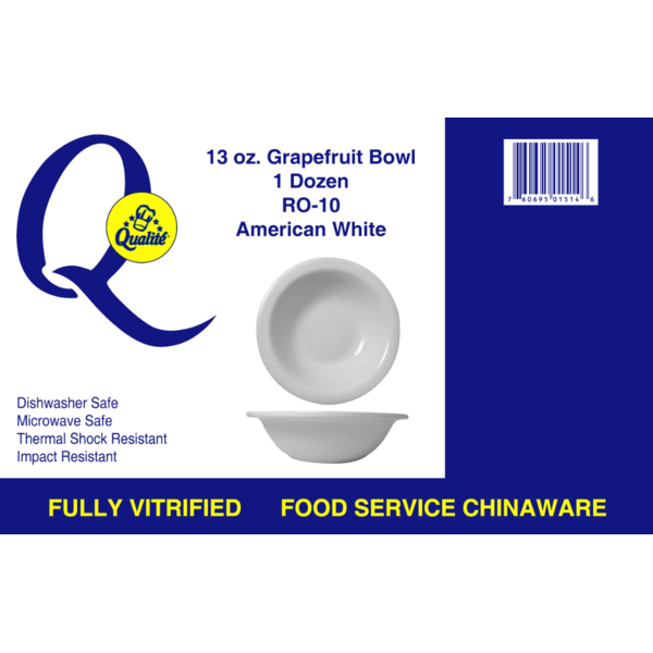 Qualite - White Grapefruit Bowl - 12/13 oz