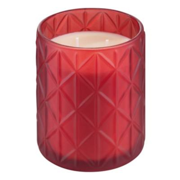 Red Shed Festive Pomegranate Scented Color Glass Candle, 16 oz., Red
