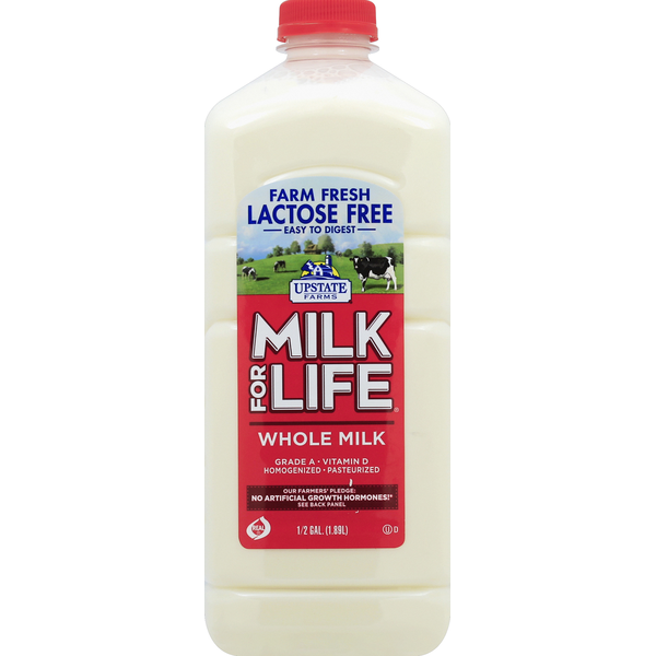 Upstate Farms Milk, Whole, Lactose Free Same-Day Delivery or
