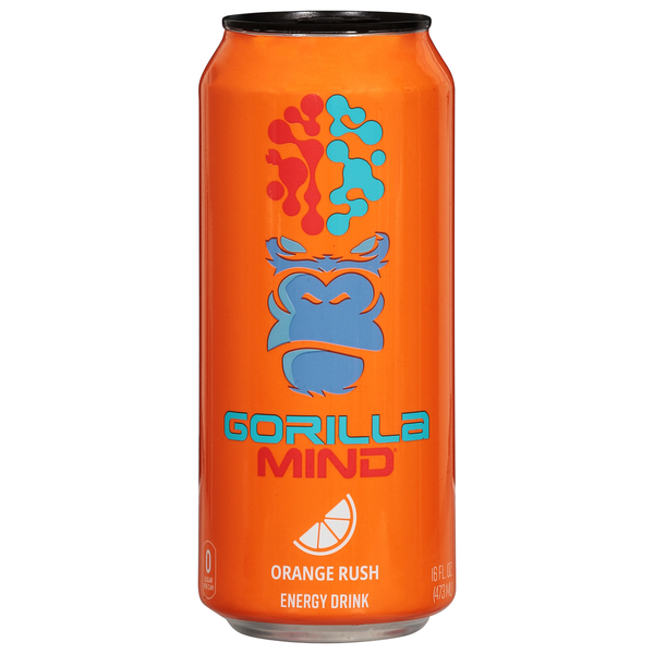 Gorilla Mind Energy Drink, Orange Rush Same-Day Delivery or Pickup