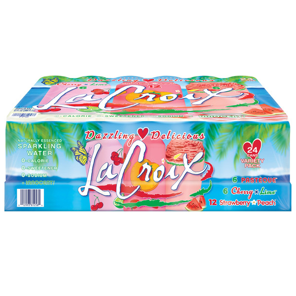 La Croix Dazzling Delicious Sparkling Water Variety Pack, 12 fl oz, 24-count