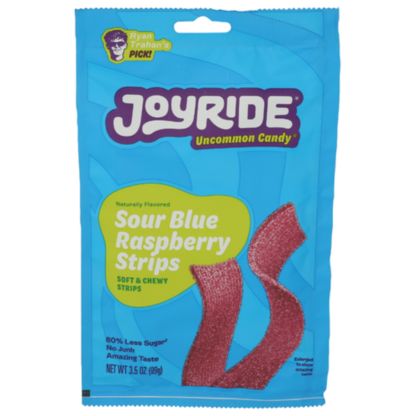 Joyride Sour Blue Raspberry Strips Candy