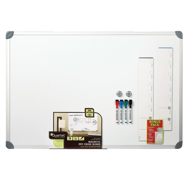 Quartet 24" x 36" Magnetic Dry Erase Value Pack Euro Frame