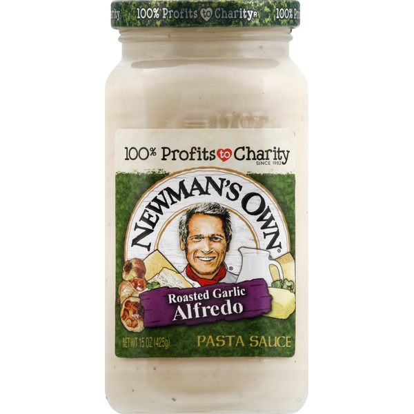 Newman's Own Pasta Sauce, Alfredo, Roasted Garlic (15 oz) Instacart