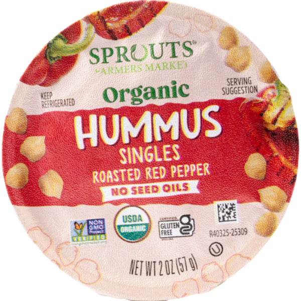 Sprouts Organic Roasted Red Pepper No Seed Oils Hummus