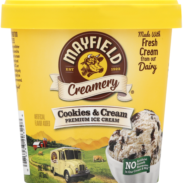 Mayfield Ice Cream, Premium, Cookies & Cream (1 pt) Instacart