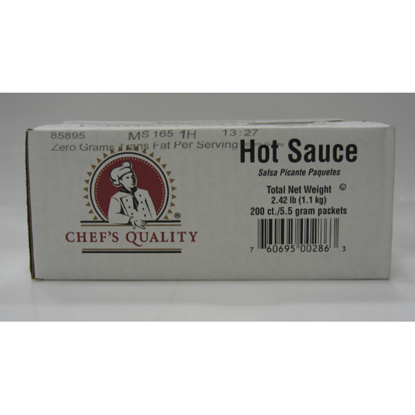 Chef's Quality - Hot Sauce Packets, 5.5 grams - 200 ct Box