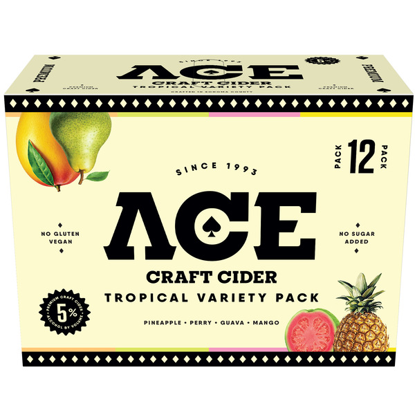 ACE Cider, Tropical Variety, 12-Pack Same-Day Delivery | Binny's